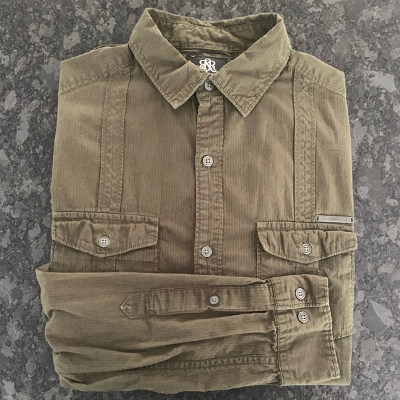 Men's Rock & Republic Casual Button Down Shirt sz Medium - Picture 4 of 14